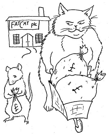 fat cat and small mouse